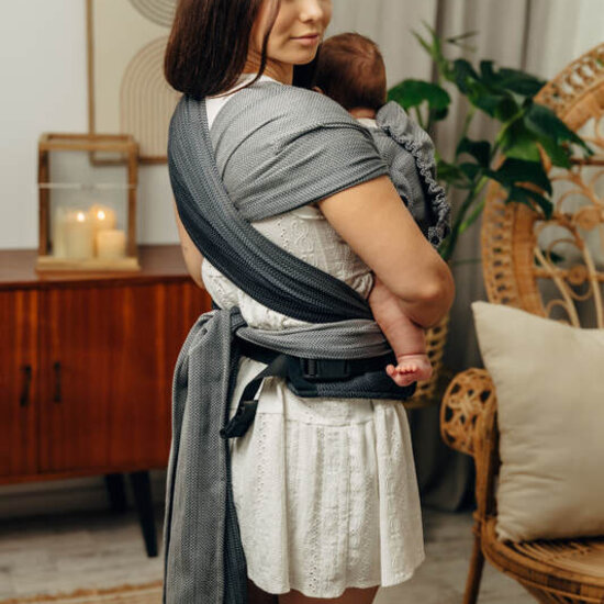 LennyLamb LennyHybrid Baby - Litte Herringbone Ombre Grey