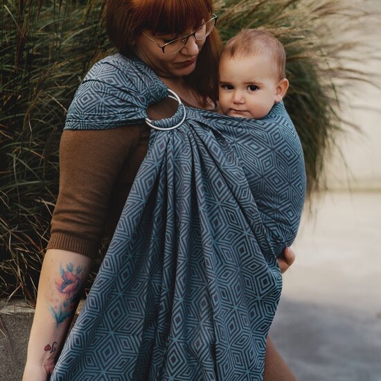Little Frog  Little Frog ringsling - Cloudy Cube