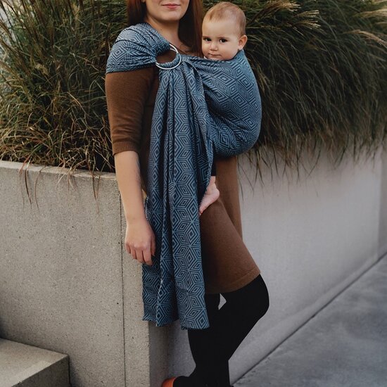 Little Frog  Little Frog ringsling - Cloudy Cube