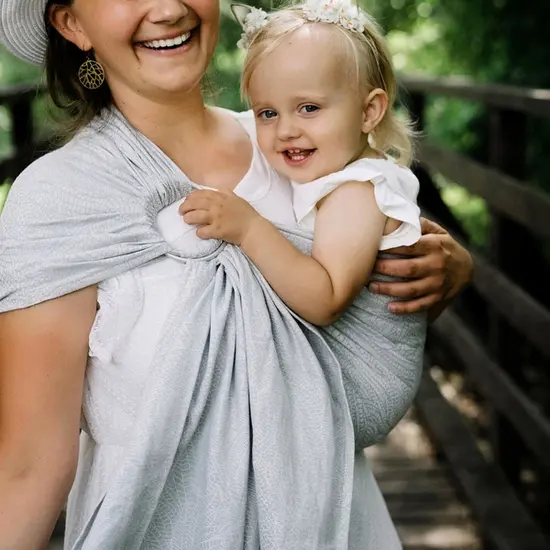 Little Frog  Little Frog ringsling - Linen Silver Wildness