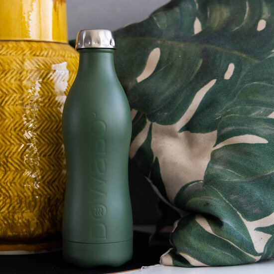 DOWABO DOWABO roestvrijstalen drinkfles 800 ml - Olive