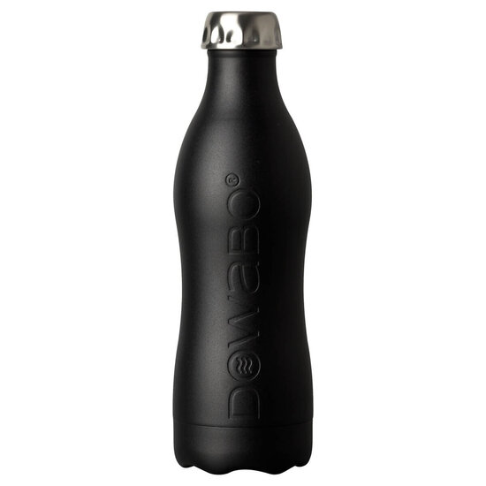 DOWABO DOWABO roestvrijstalen drinkfles 800 ml - Black