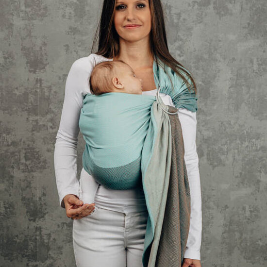 LennyLamb LennyLamb ringsling - Little Herringbone Mint