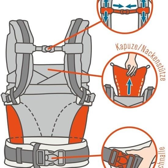 Manduca Manduca XT - Cotton grey-white