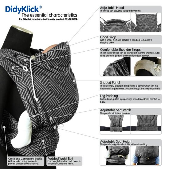 Didymos DidyKlick 4U  - Mosaik Sparks in the Dark
