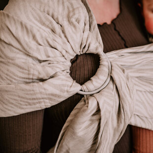 Pure Baby Love Ringsling - 100% Natural Zebra