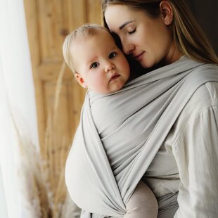 Little Frog draagdoek - Beige Moonstone