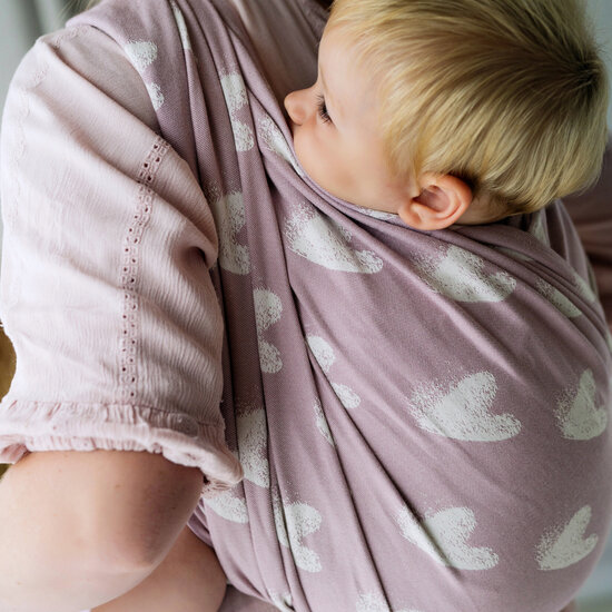 Little Frog  Little Frog draagdoek - Hazy Love Rose