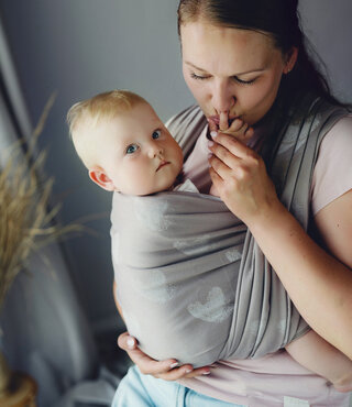 Little Frog draagdoek - TENCEL™  Hazy Love Drift