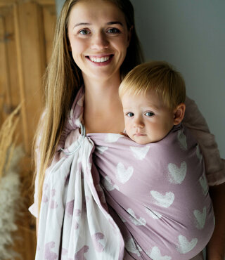 Little Frog ringsling - Hazy Love Rose