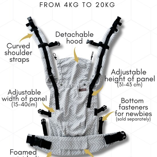 Little Frog  Little Frog Prime Carrier  V3 - Oat Linen Miles