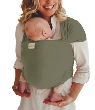 Babylonia rekbare draagdoek met bamboe - Khaki Green