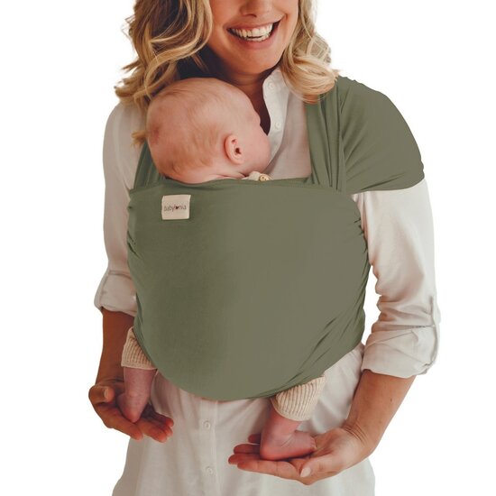 Babylonia Babylonia rekbare draagdoek met bamboe - Khaki Green