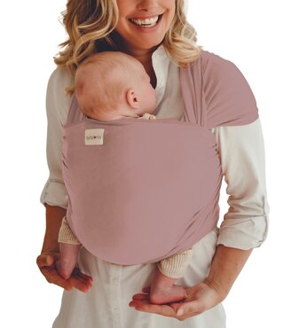 Babylonia rekbare draagdoek met bamboe - Woodrose