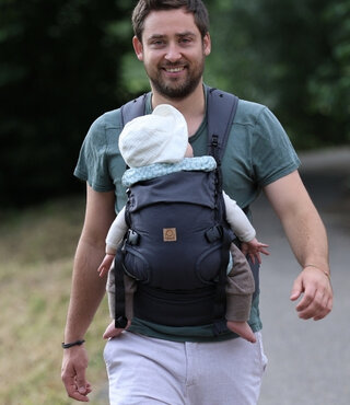 Ruckeli Baby Carrier - Gentl Grey Leaves