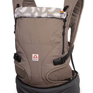 Ruckeli Baby Carrier - Light Taupe Feathers