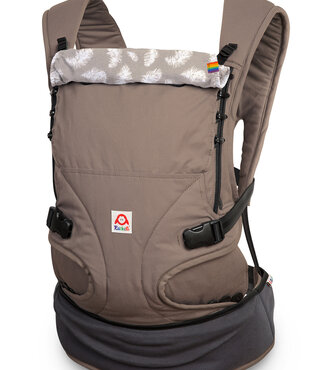 Ruckeli Baby Carrier - Light Taupe Feathers