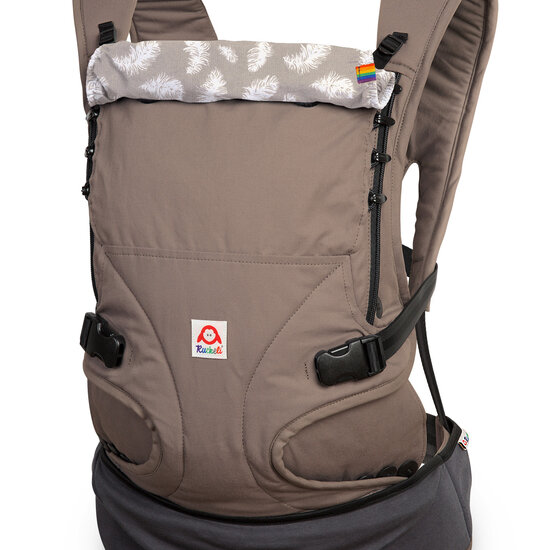 Ruckeli Ruckeli Baby Carrier - Light Taupe Feathers