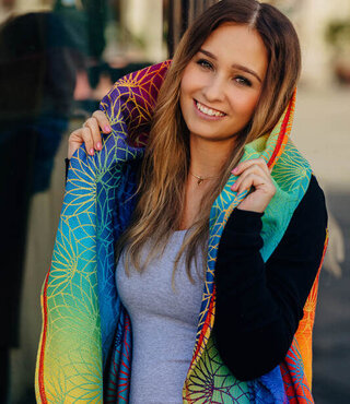 LennyLamb Long Cardigan - Rainbow Lotus