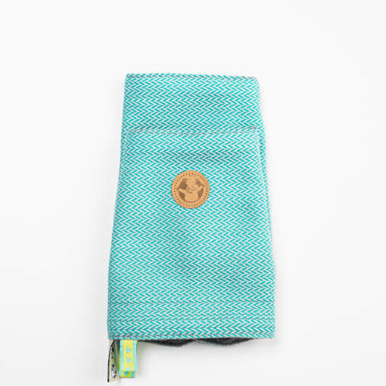 LennyLamb LennyLamb Drool Pads - Little Herringbone Ombre Green