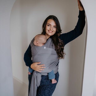 Pure Baby Love rekbare draagdoek - Grijs