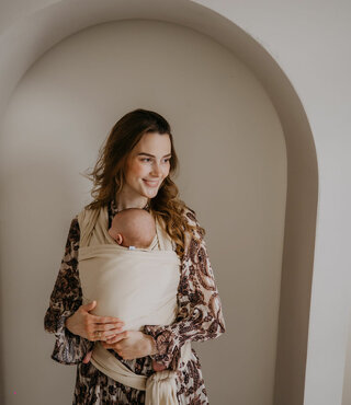 Pure Baby Love rekbare draagdoek - Creme