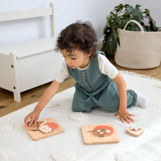 Lässig Lässig Houten Puzzel - Little Mateys  Kat en cavia