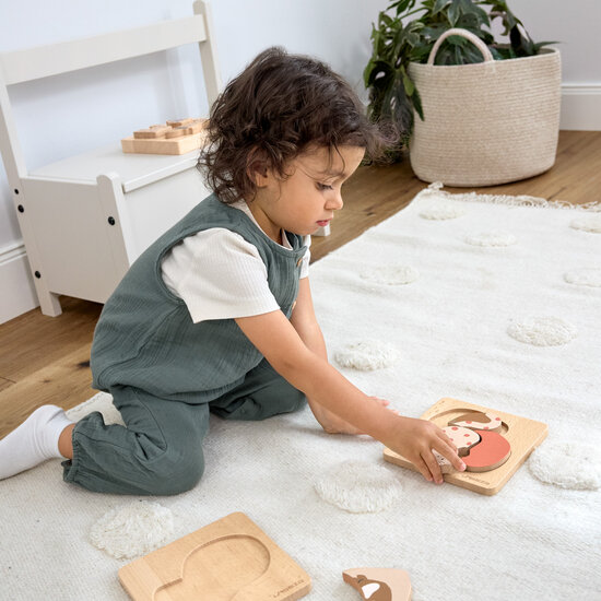 Lässig Lässig Houten Puzzel - Little Mateys  Kat en cavia