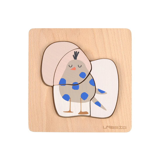 Lässig Lässig Houten Puzzel - Little Mateys  Hond en vogel