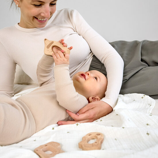 Lässig Lässig Houten bijtringen- Little Mateys (set van 4)