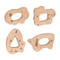 Lässig Lässig Houten bijtringen- Little Mateys (set van 4)