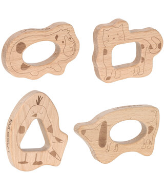 Lässig Houten bijtringen- Little Mateys (set van 4)