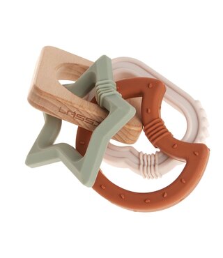 Lässig  hout/siliconen bijtring- Little Universe