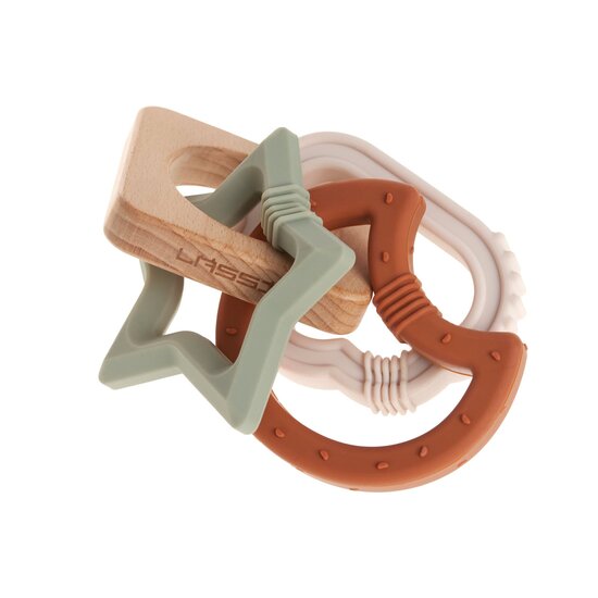 Lässig Lässig  hout/siliconen bijtring- Little Universe