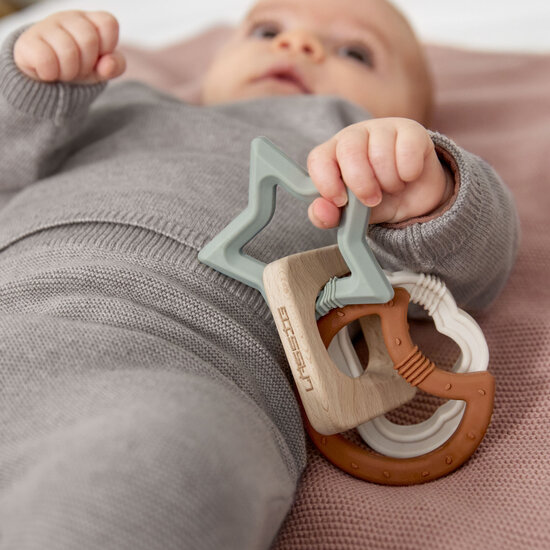 Lässig Lässig  hout/siliconen bijtring- Little Universe