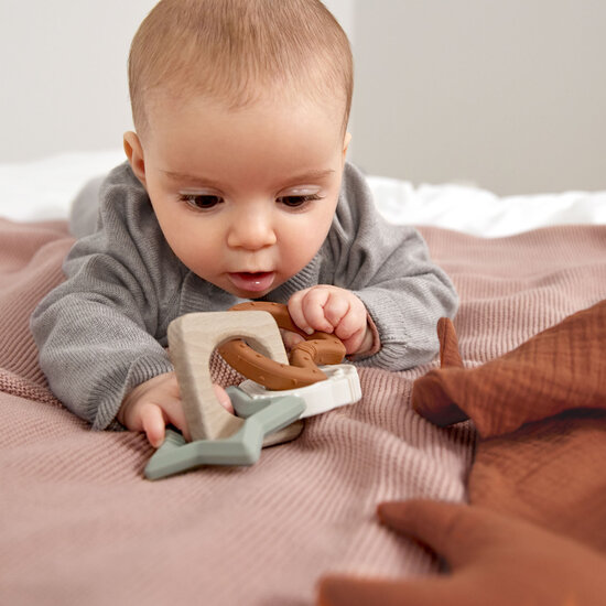 Lässig Lässig  hout/siliconen bijtring- Little Universe