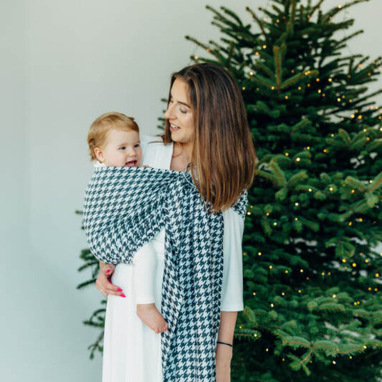 LennyLamb LennyLamb ringsling - Pata de Gallo Pixels (katoen/zijde/bamboe)