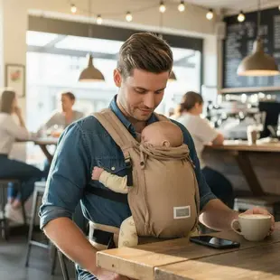 Storchenwiege Babycarrier Valeno - Sand