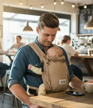 Storchenwiege Babycarrier Valeno - Sand