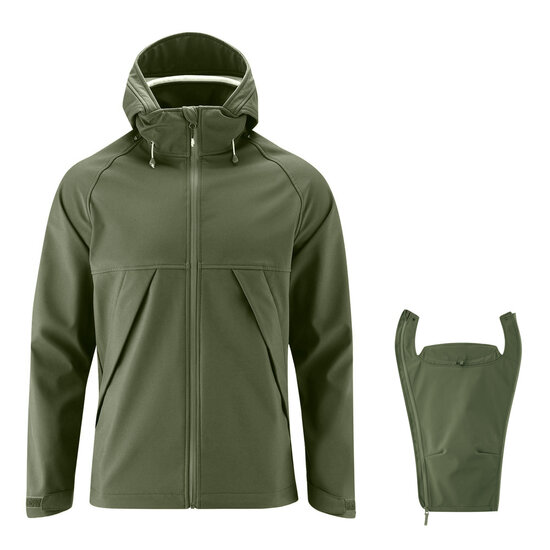 Mamalila Mamalila softshell draagjas voor mannen - Olive
