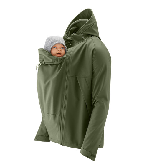 Mamalila PRE-ORDER Mamalila softshell draagjas voor mannen - Olive