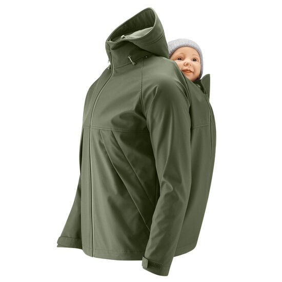 Mamalila Mamalila softshell draagjas voor mannen - Olive