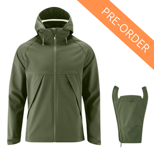 PRE-ORDER Mamalila softshell draagjas voor mannen - Olive