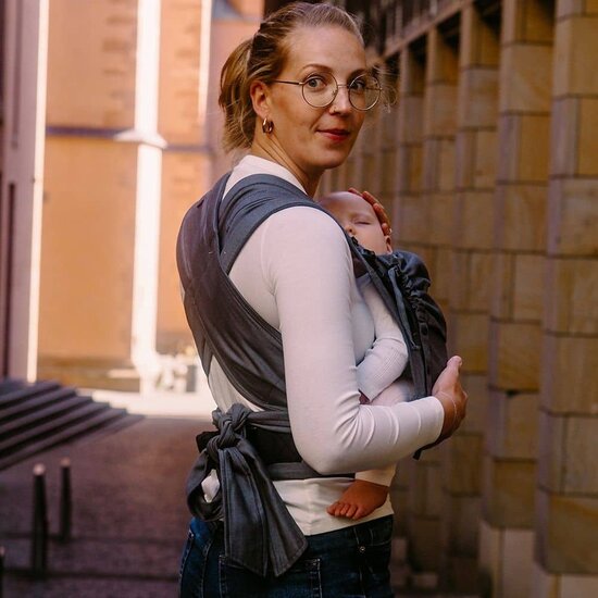 Didymos DidyFlow - Trias Creme Linen - Doubleface Anthracite