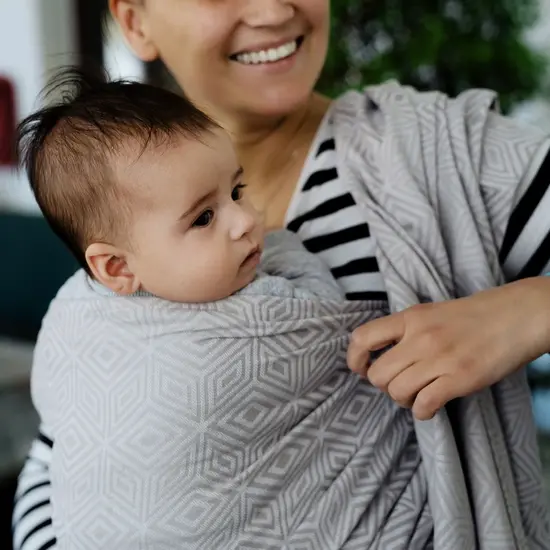 Little Frog  Little Frog draagdoek  - Grey Cube