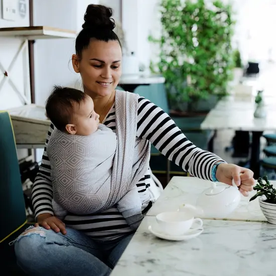 Little Frog  Little Frog draagdoek  - Grey Cube