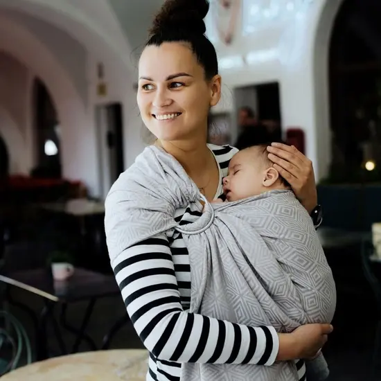 Little Frog  Little Frog ringsling - Grey Cube