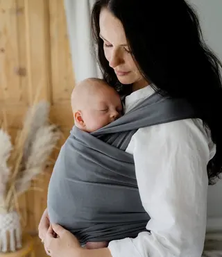 Little Frog rekbare draagdoek - Lava Grey