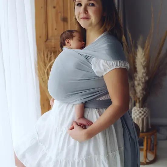 Little Frog  Little Frog rekbare draagdoek - Misty Grey