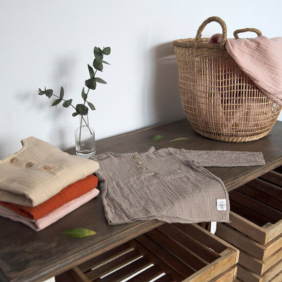 Lässig Lässig Cozy Muslin Longsleeve – Taupe